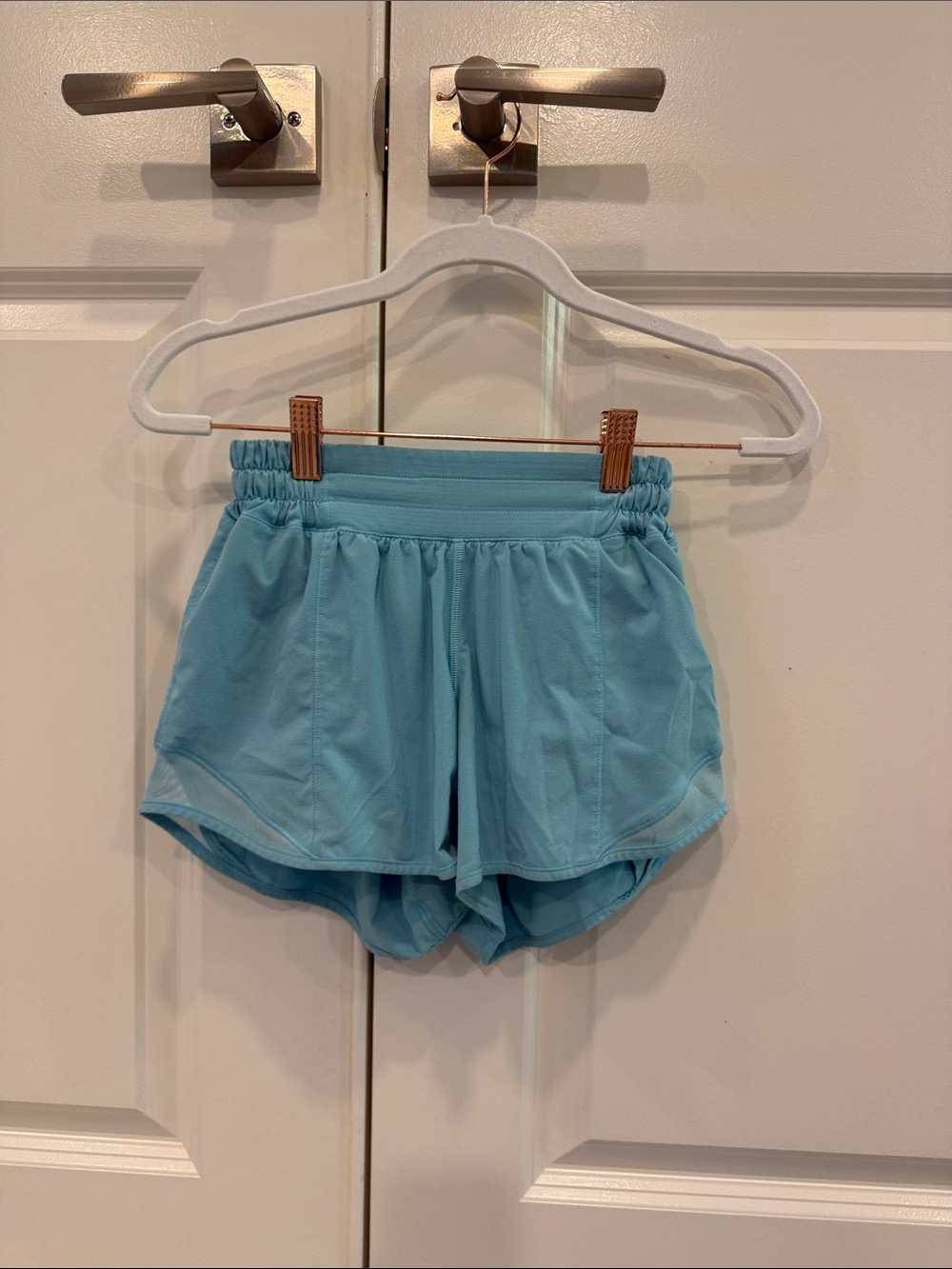 lululemon athletica Aqua Blue Athletic Running Shorts